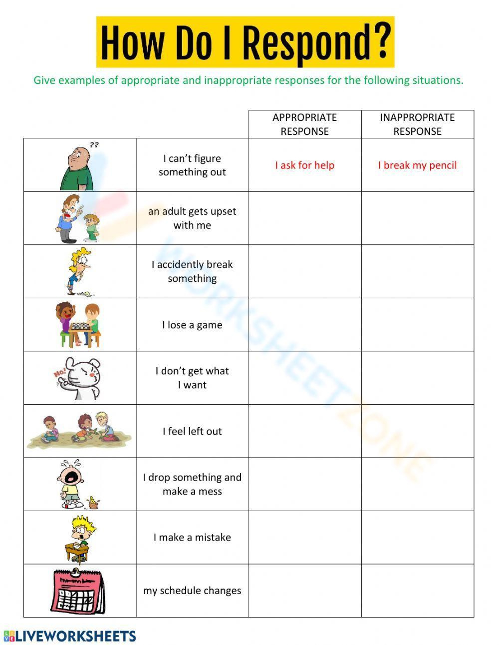 Printable Social Emotional Learning Worksheets with Free Printable Social Emotional Worksheets