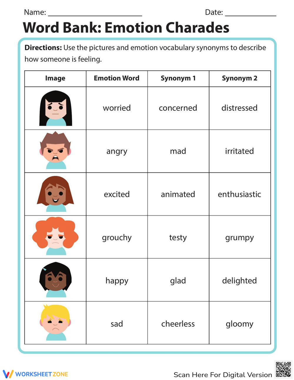 Printable Social Emotional Learning Worksheets with regard to Free Printable Social Emotional Worksheets