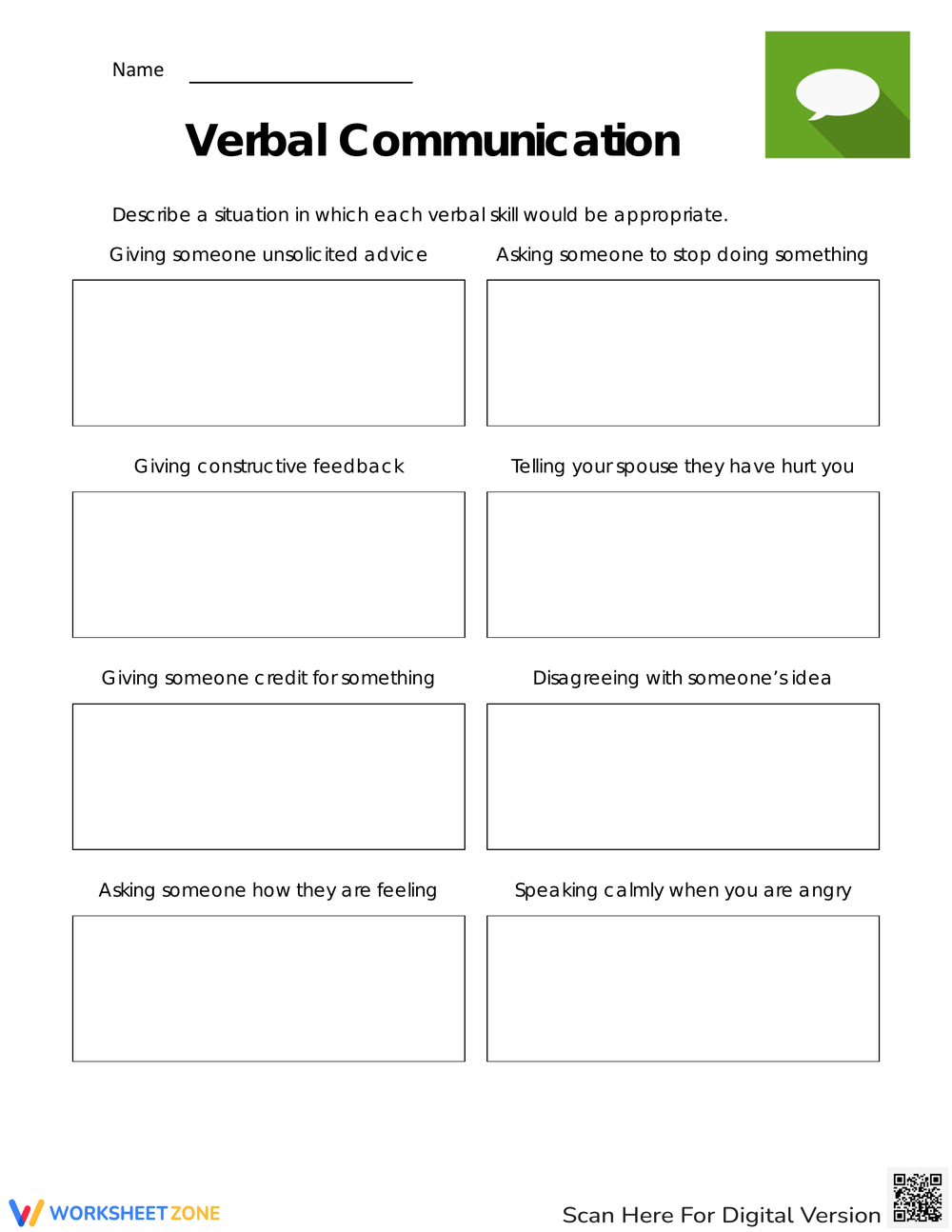 Printable Teaching Communication Skills Worksheets for Free Printable Communication Skills Worksheets
