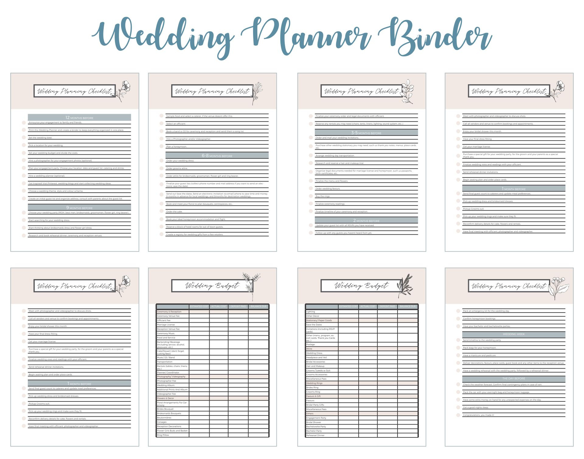 Printable Wedding Planner | Free Printables - Worksheets Library throughout Printout Free Printable Wedding Planner Worksheets