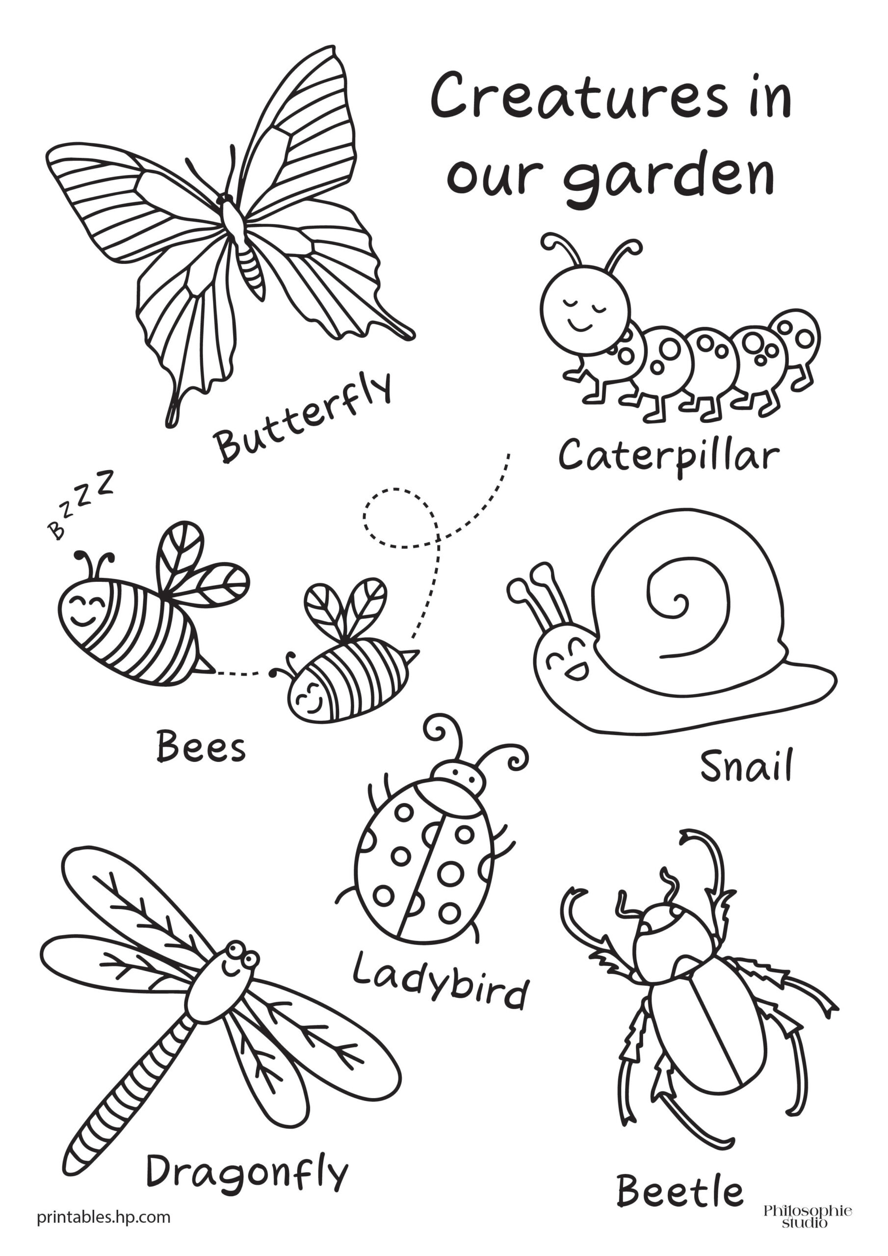 Printables - Free Coloring Pages &amp;amp; Learning Worksheets | Hp inside Free Printable Worksheets on Insects