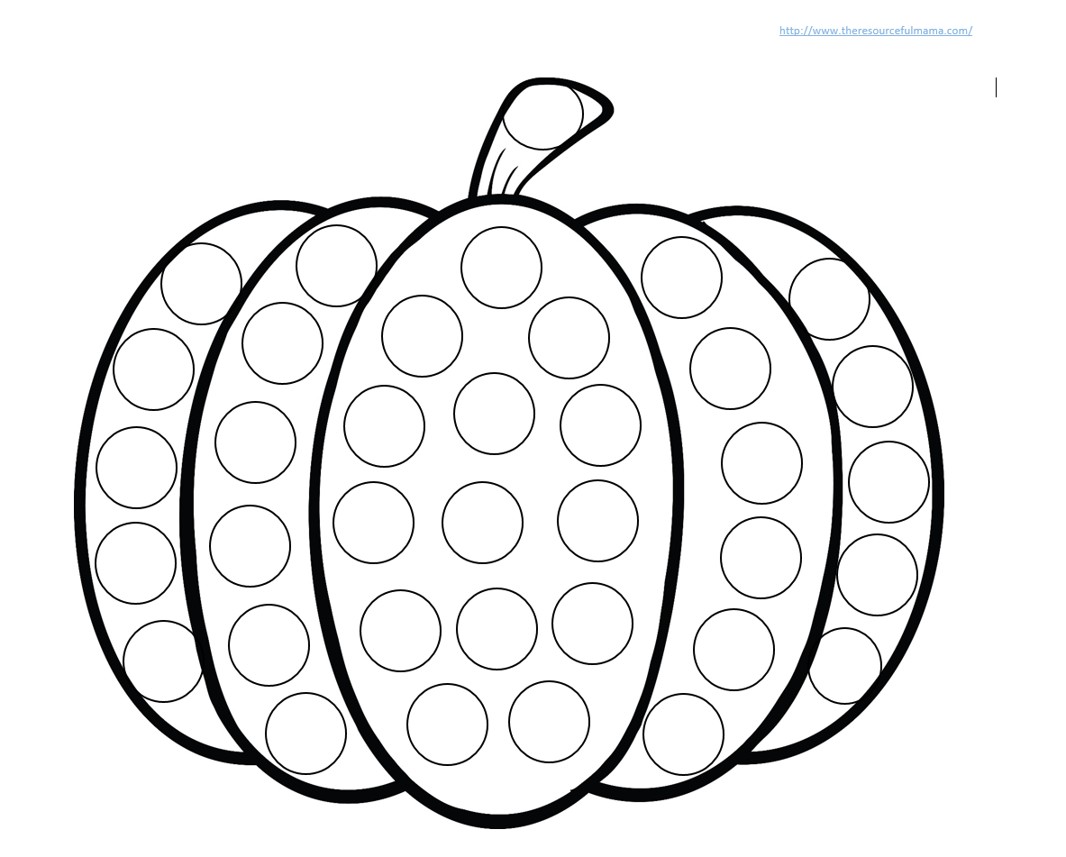 Pumpkin Do A Dot Worksheet - The Resourceful Mama inside Free Printable Pumpkin Worksheets
