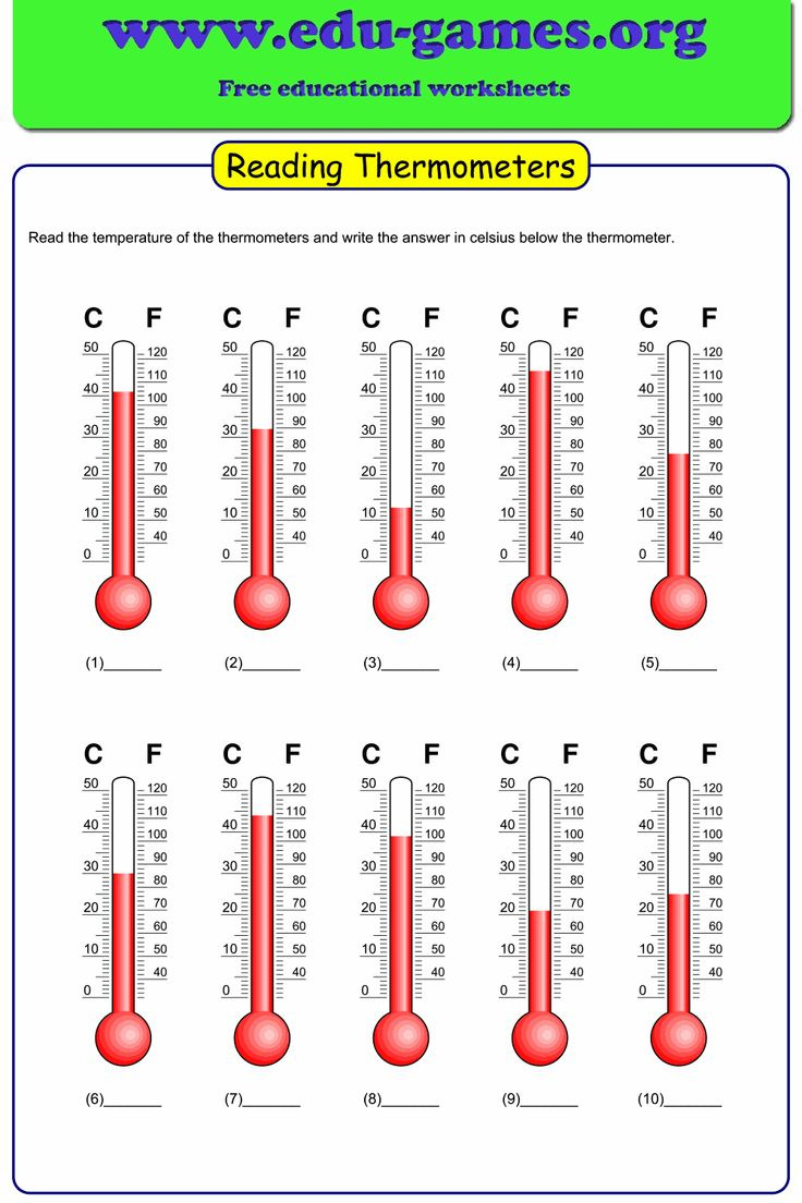 Reading Thermometers In Celcius Or Fahrenheit Worksheet. for Free Printable Thermometer Worksheets