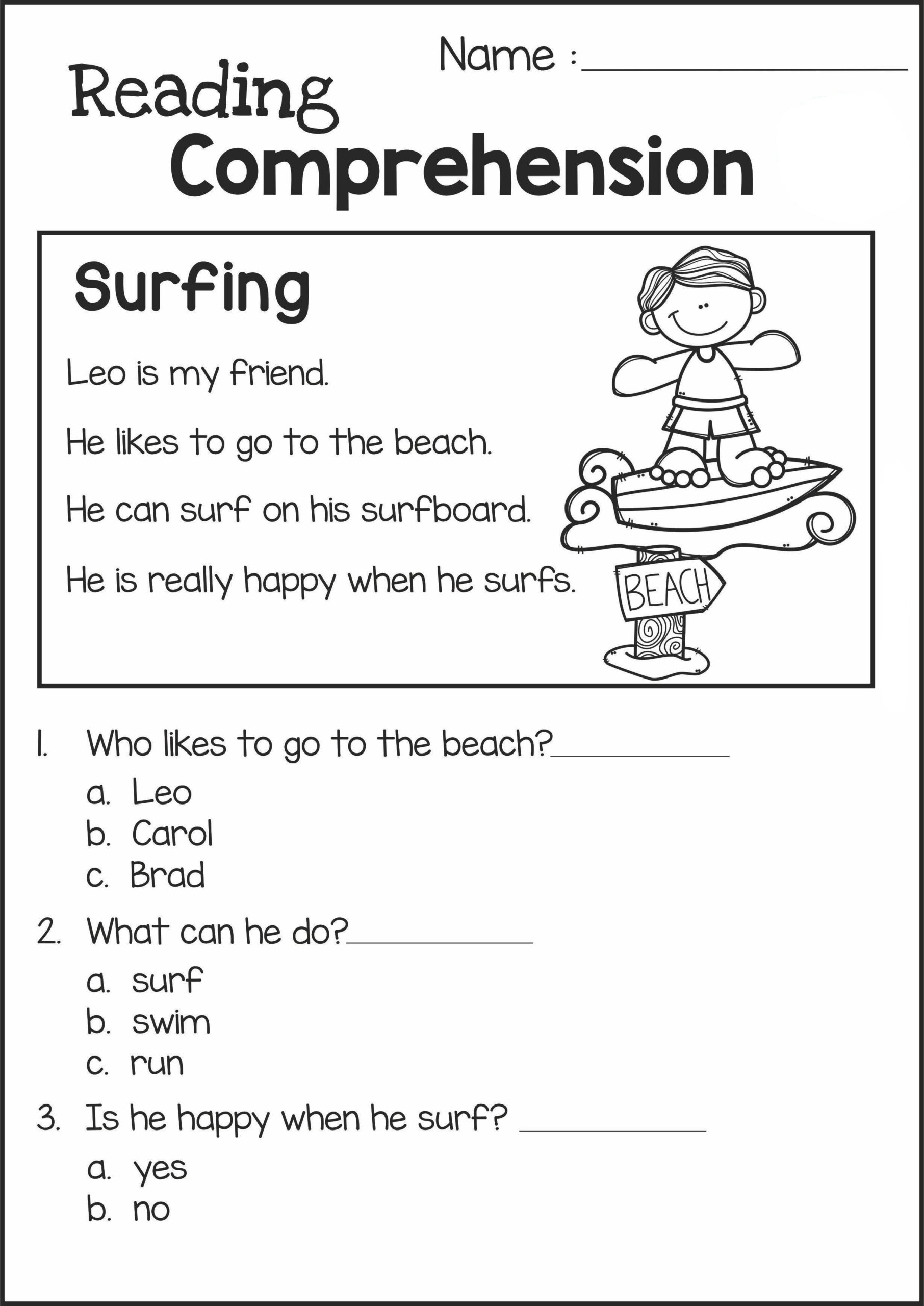 School Essays - Reading Comprehension Worksheets For 2Nd Grade We regarding Free Printable Reading Worksheets For 2nd Grade