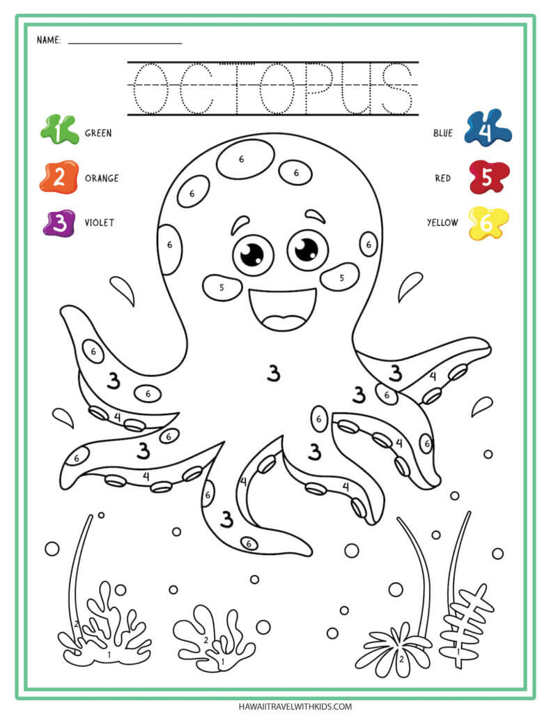 Sea Animal Worksheets And Coloring Pages - Hawaii Travel With Kids regarding Free Printable Ocean Worksheets For Preschoolers