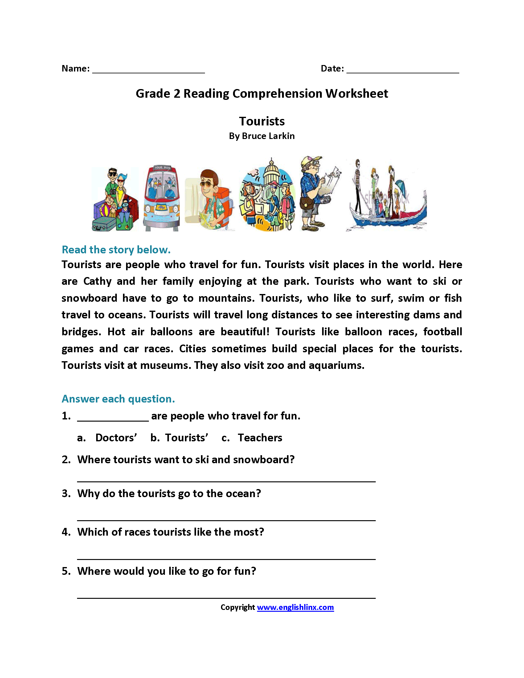 Second Grade Reading Worksheets | Improve Fluency And Vocabulary within Free Printable Second Grade Reading Worksheets