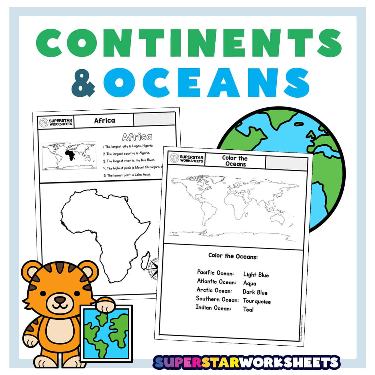 Seven Continents &amp;amp; Oceans Worksheets - Superstar Worksheets pertaining to Free Printable Worksheets on Continents and Oceans