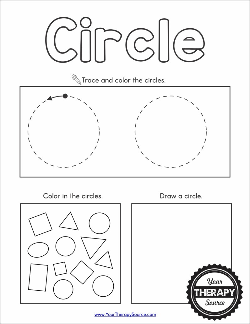 Shapes Worksheet Preschool - Free Printables - Your Therapy Source inside Free Printable Worksheets For Nursery
