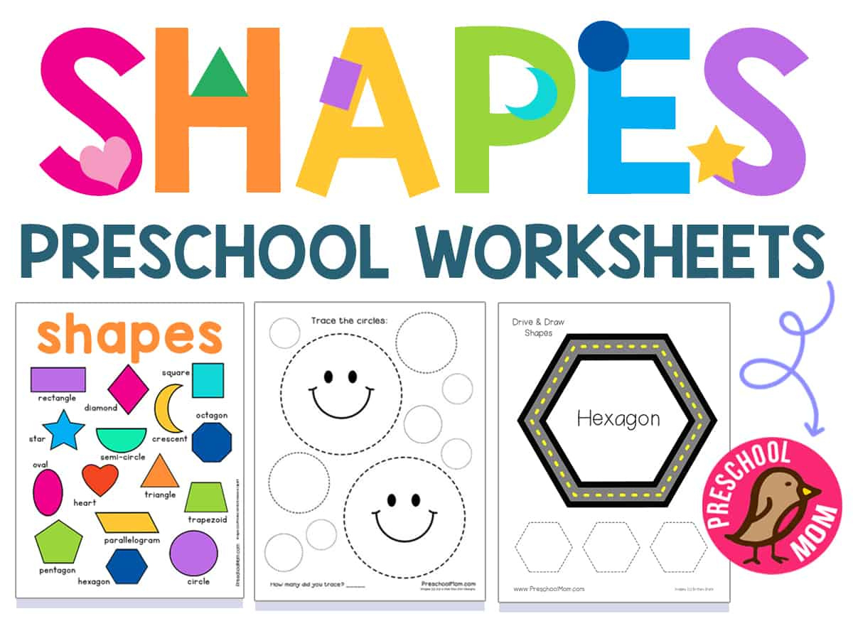 Shapes Worksheets - Preschool Mom inside Preschool Free Printable Worksheets Shapes