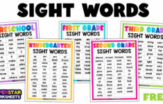 Sight Words - Superstar Worksheets for Sight Word Worksheets Free Printable