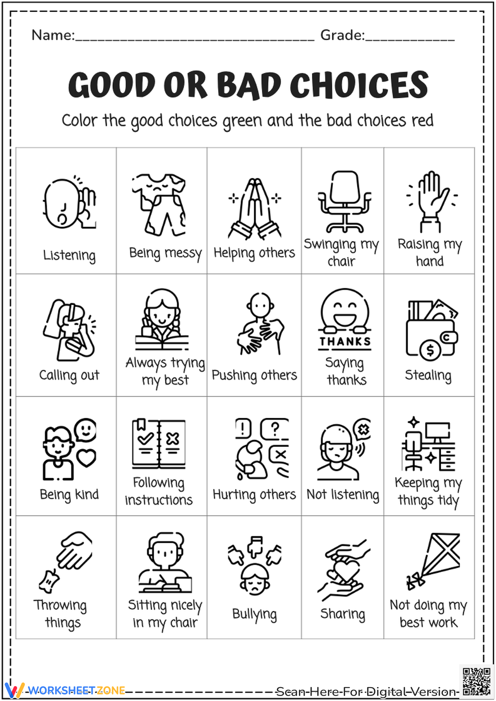 Social Skills For Kids Worksheets &amp;amp; Printable within Free Printable Social Skills Worksheets