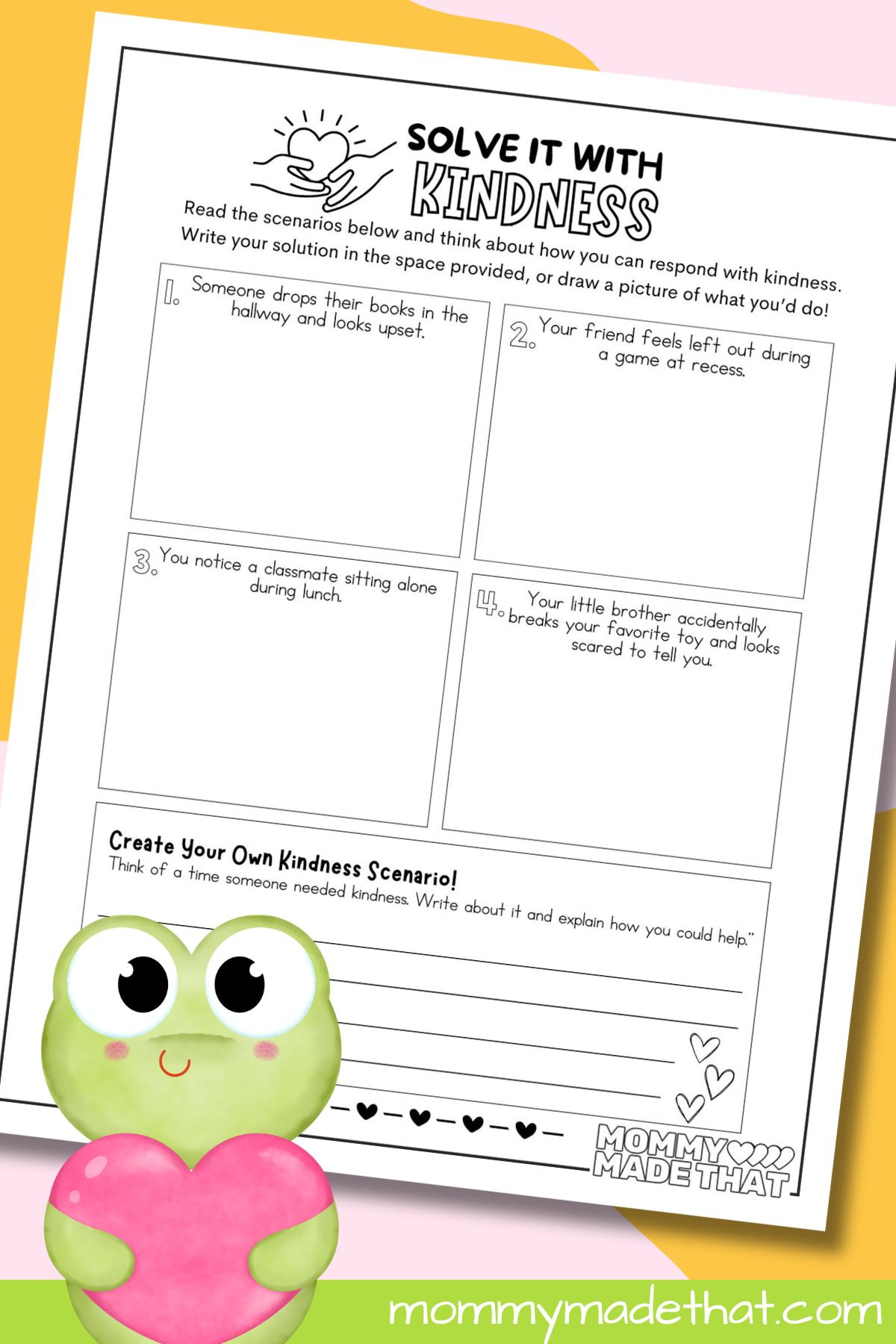 Solve It With Kindness – Free Printable Worksheet with Kindness Worksheets Free Printable