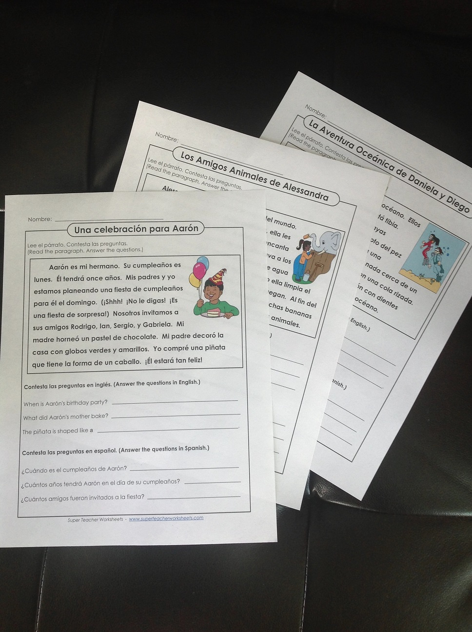 Spanish Reading Passages pertaining to Free Printable Reading Comprehension Worksheets In Spanish
