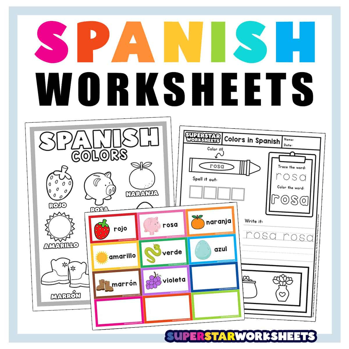 Spanish Worksheets - Superstar Worksheets with Free Printable Spanish Worksheets
