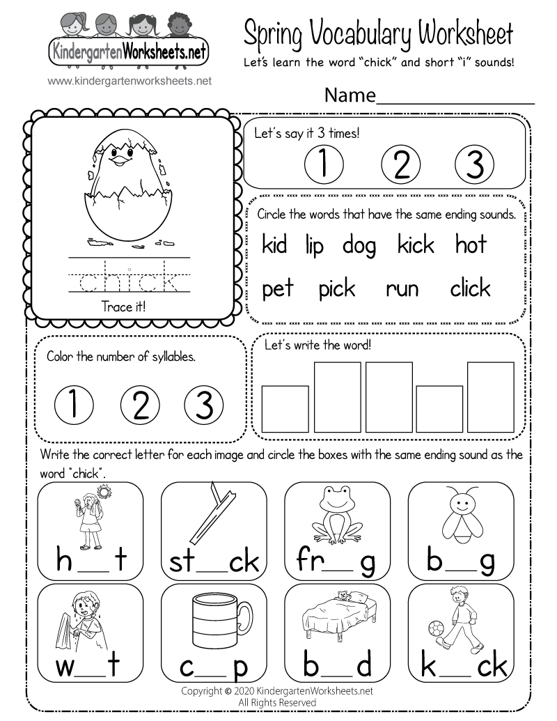 Spring Vocabulary Worksheet - Free Printable, Digital, & Pdf pertaining to Free Spring Printable Worksheets