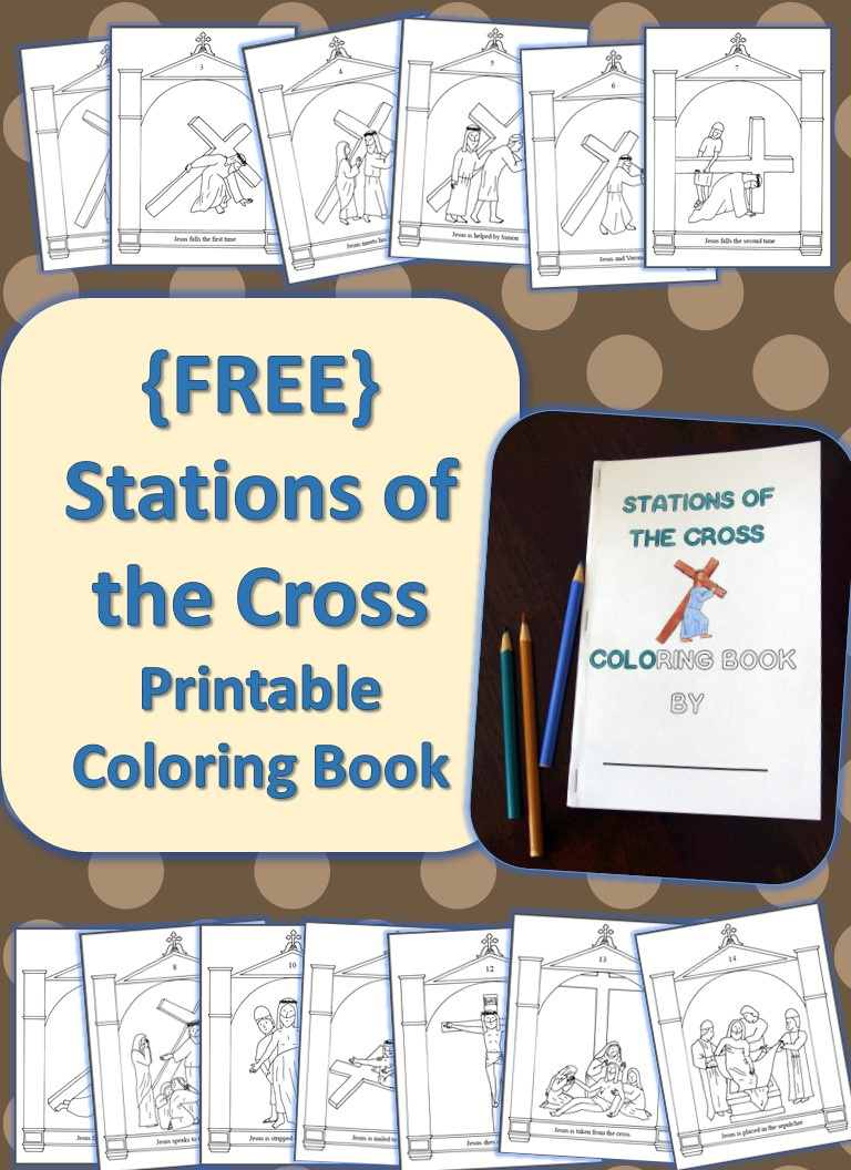 Stations Of The Cross Printable Coloring Book {Free} - Drawn2Bcreative with regard to Free Printable Stations Of The Cross Worksheets