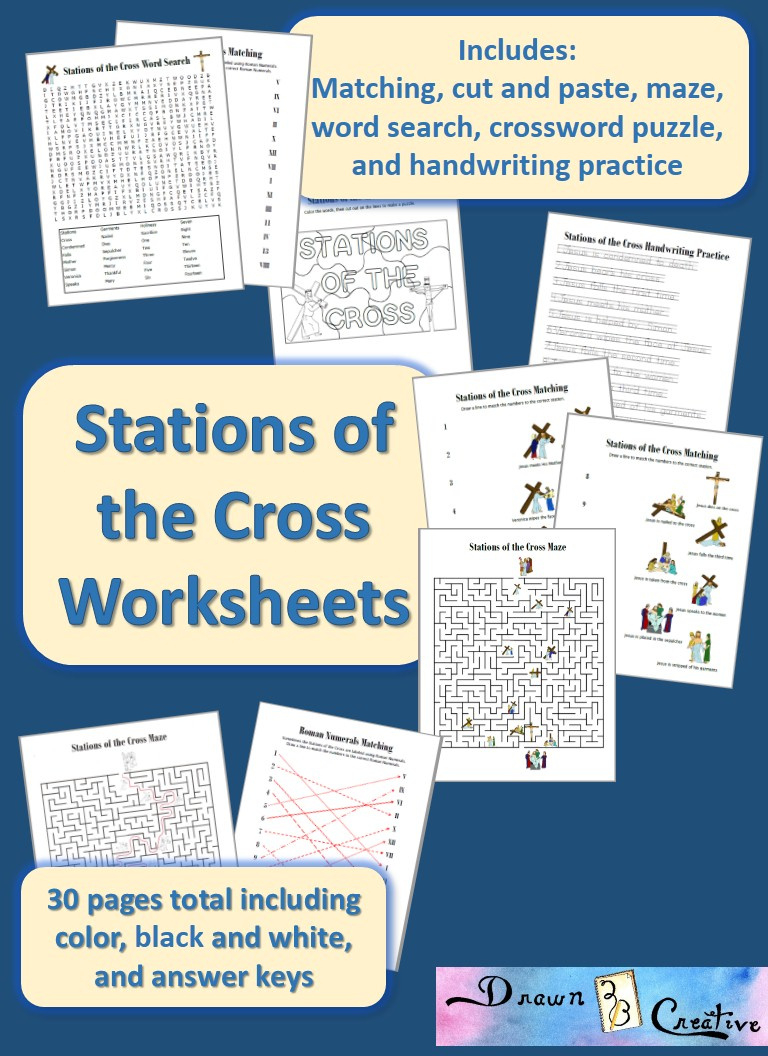Stations Of The Cross Worksheets - Drawn2Bcreative throughout Free Printable Stations of the Cross Worksheets