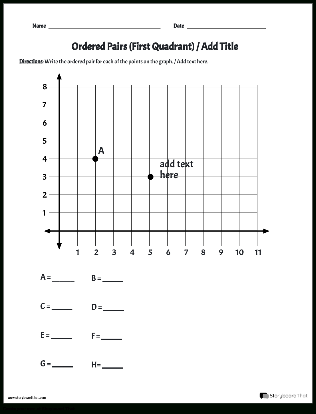 Storyboard That: Create Coordinate Plane Worksheets with regard to Free Printable Coordinate Grid Worksheets