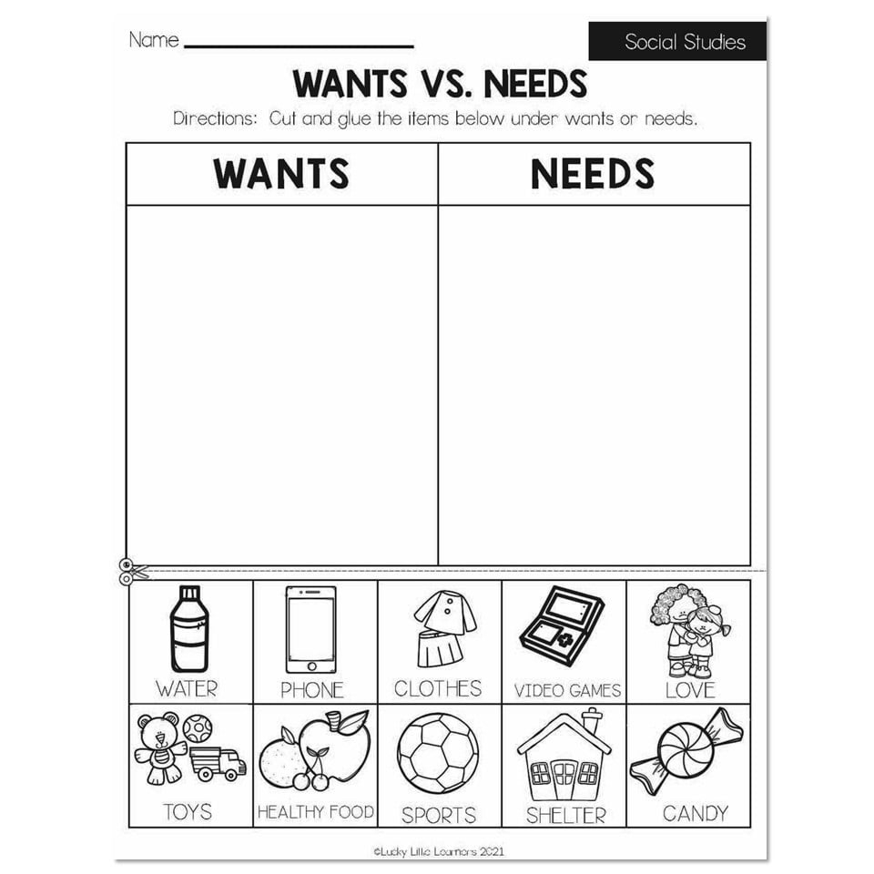 Summer - Early Finishers 2Nd Grade - Social Studies - Wants Vs regarding Free Printable 2Nd Grade Social Studies Worksheets