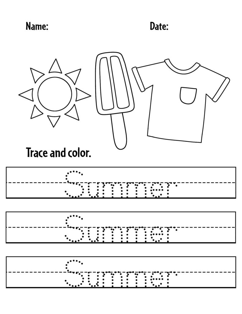 Summer Worksheets For Preschool! ⋆ The Hollydog Blog with regard to Free Printable Preschool Summer Worksheets