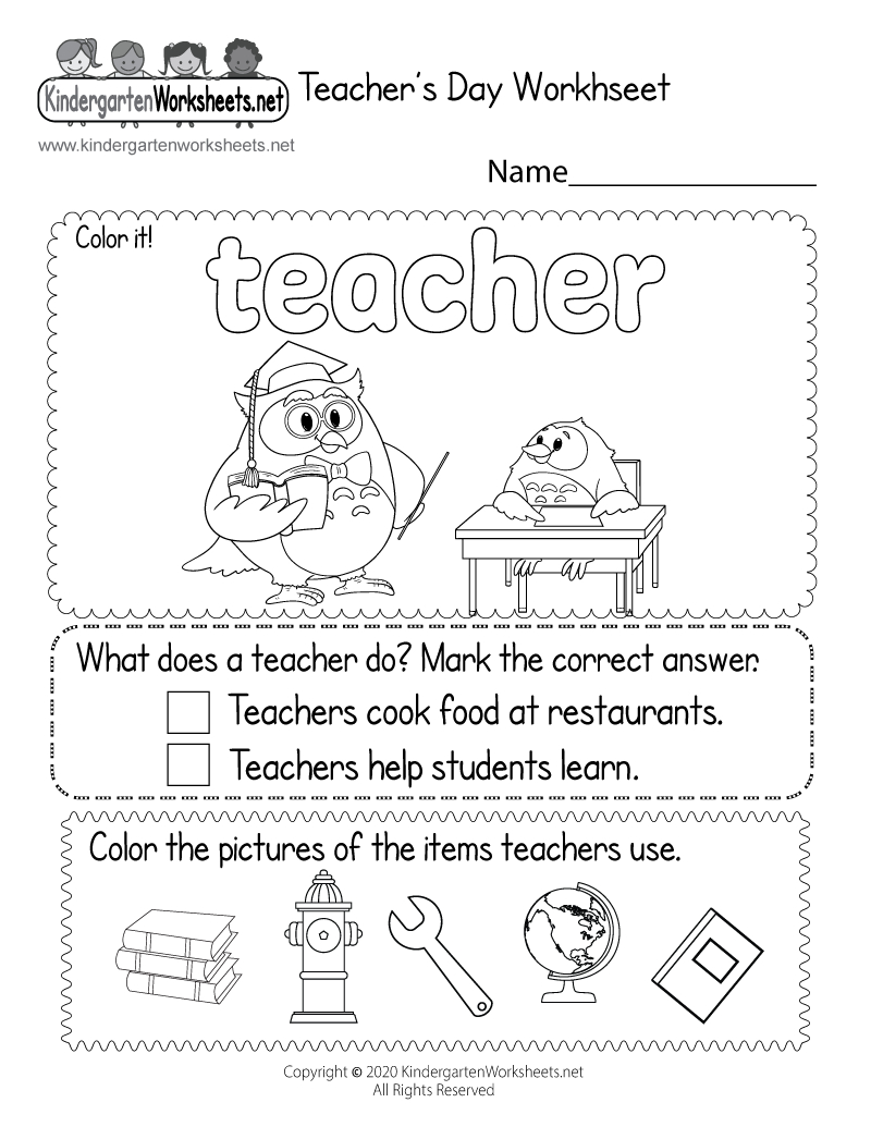 Teacher'S Day Worksheet - Free Printable, Digital, & Pdf for Free Printable Worksheets For Teachers