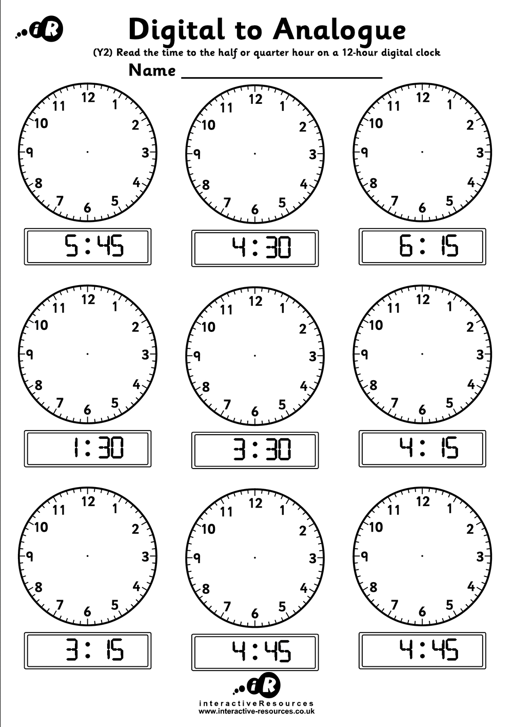 Teaching Time - Free Telling Time Worksheets throughout Free Printable Clock Worksheets