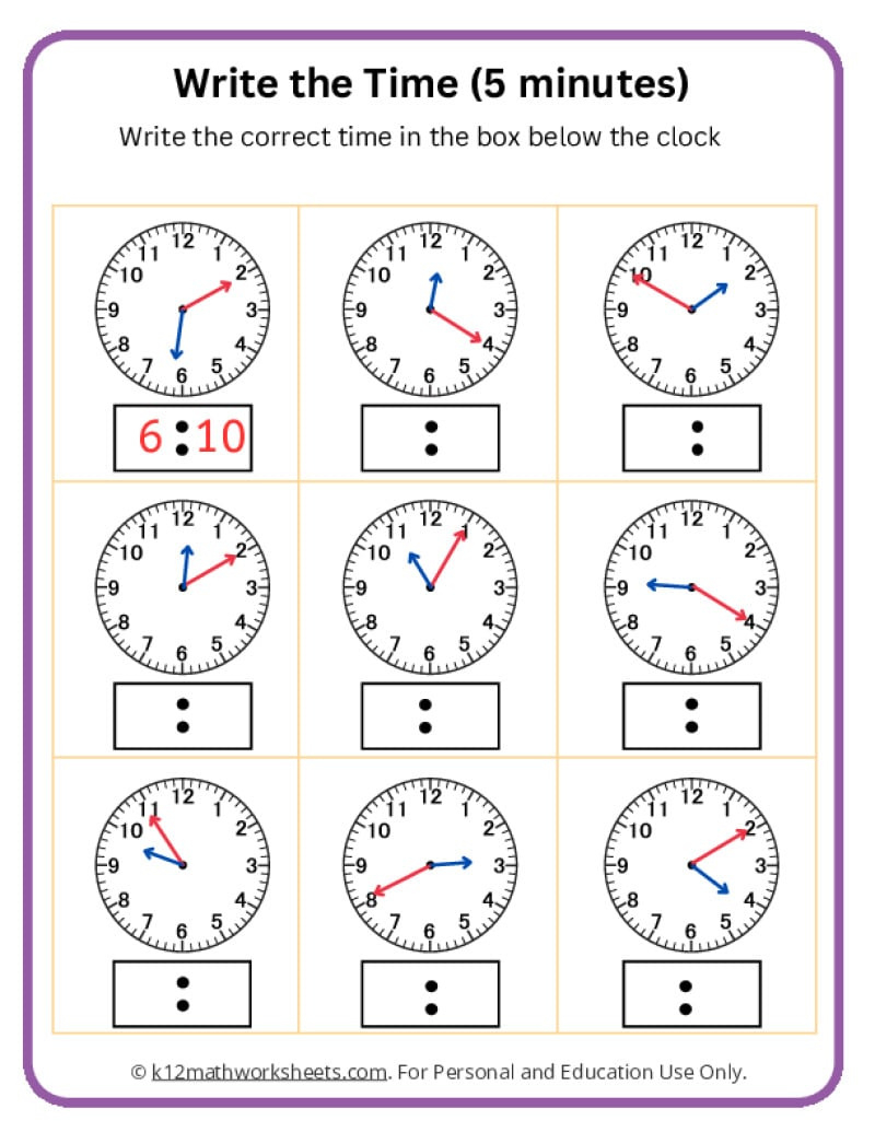 Telling Time Worksheets regarding Telling Time Worksheets Free Printable