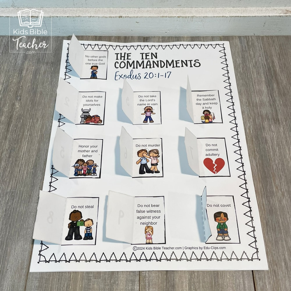 Ten Commandments Craft For Kids pertaining to Free Printable 10 Commandments Printable Worksheets
