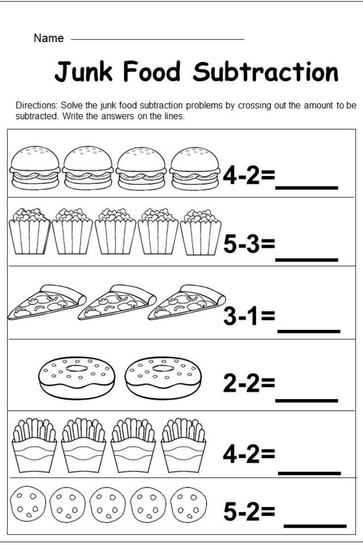 Free Printable Subtraction Worksheets For Kindergarten Printable