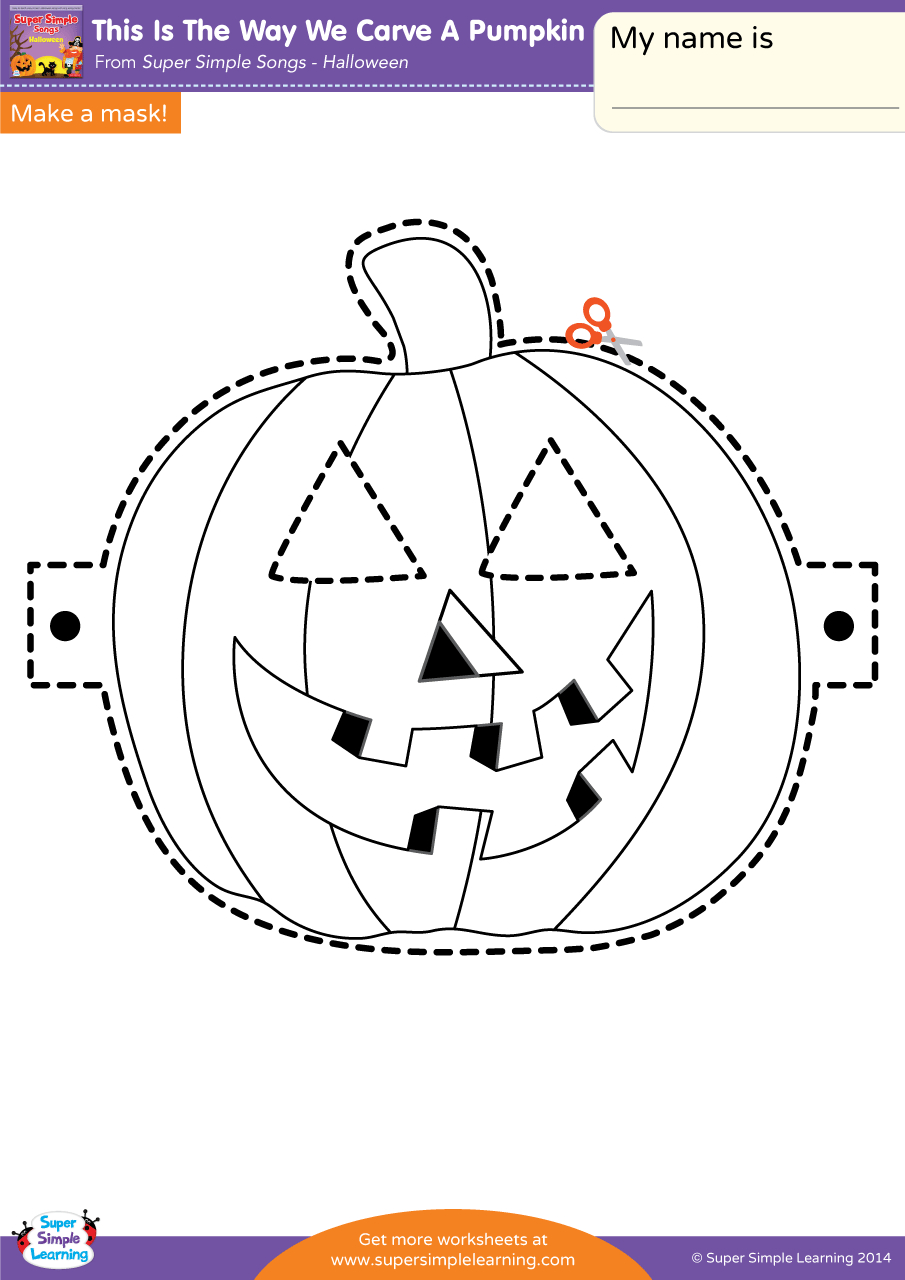 This Is The Way We Carve A Pumpkin Worksheet - Make A Mask regarding Free Pumpkin Worksheets Printable