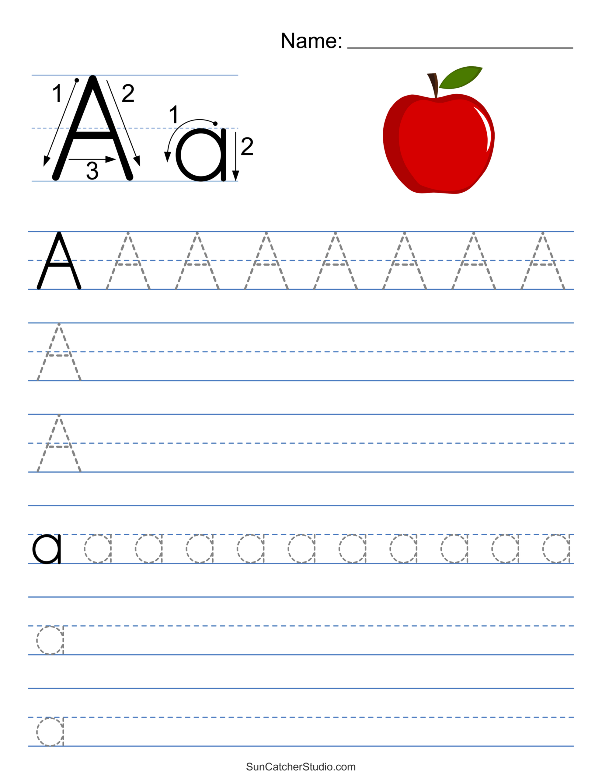 Tracing Alphabet Letters (Printable Handwriting Worksheets) – Free intended for Handwriting Free Printable Preschool Worksheets Tracing Letters