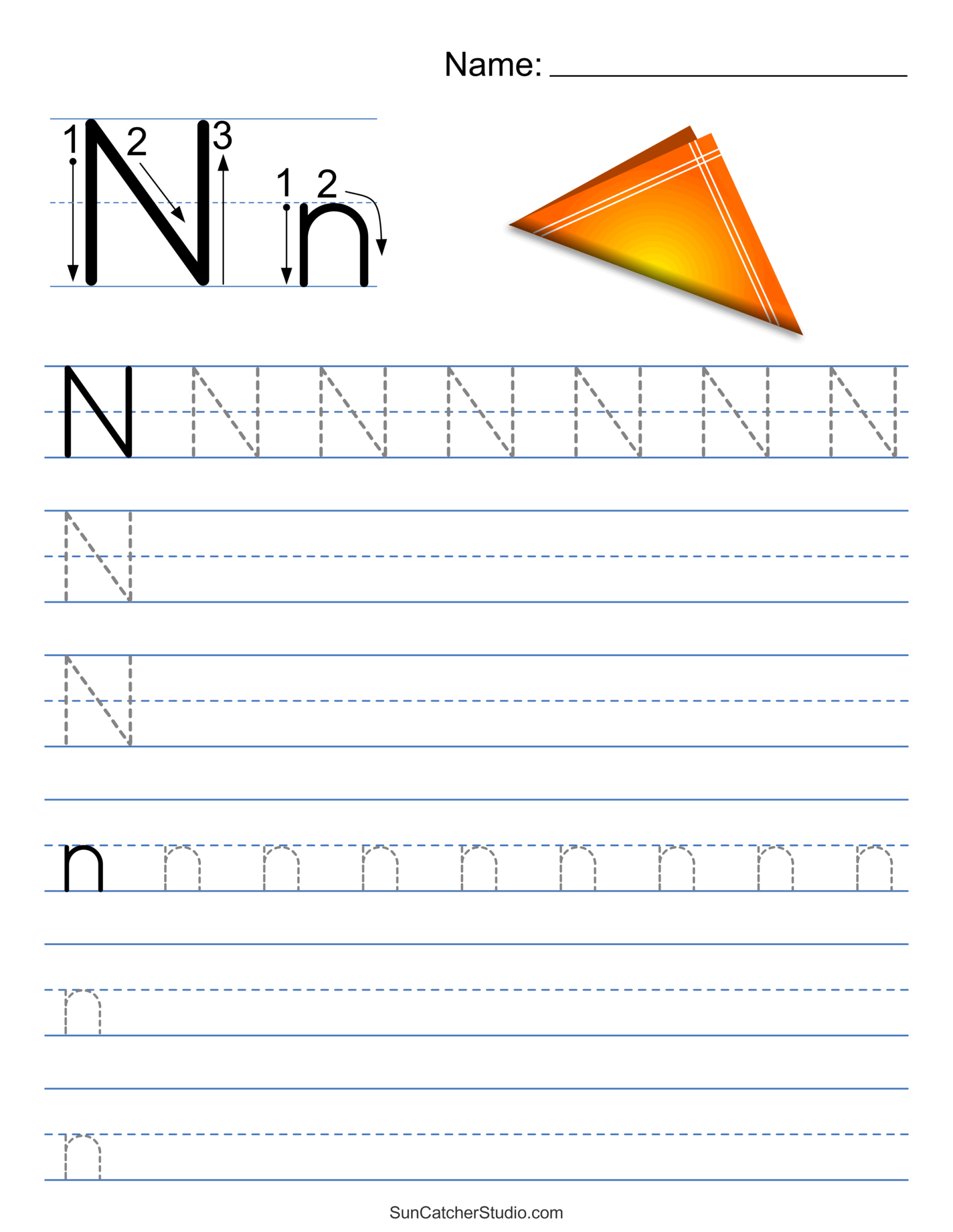 Tracing Alphabet Letters (Printable Handwriting Worksheets) – Free throughout Free Printable Letter N Tracing Worksheets