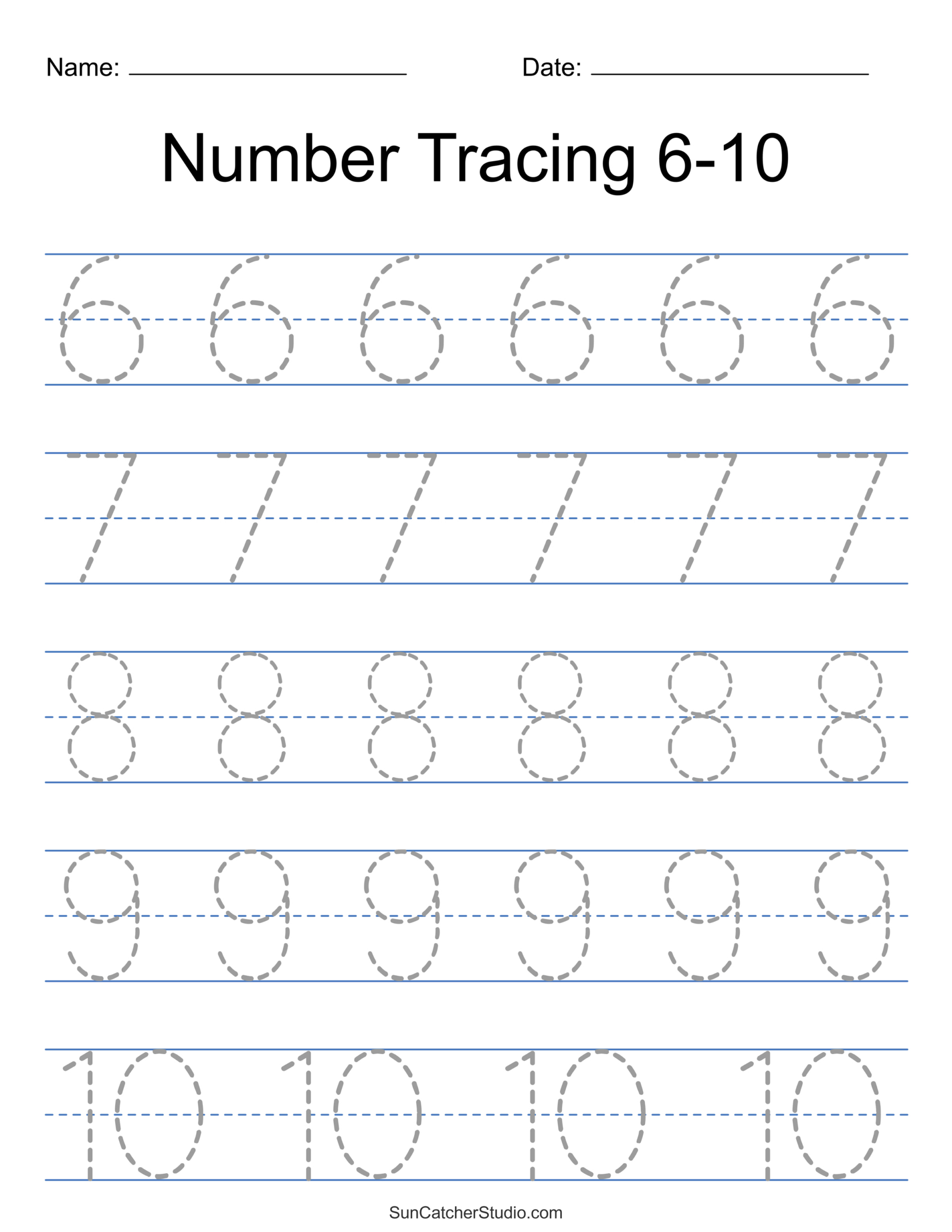 Tracing Numbers (Free Printable Practice Pdf Worksheets) – Free with regard to Free Printable Number Tracing Worksheets For Preschoolers