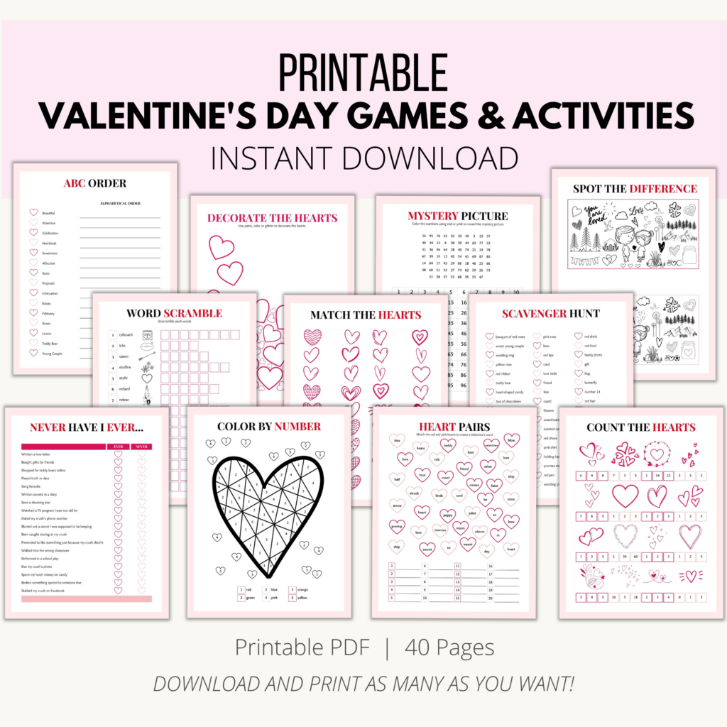 Valentine&amp;#039;S Day Activities Printable - Add A Little Adventure in Free Valentine Worksheets And Printable