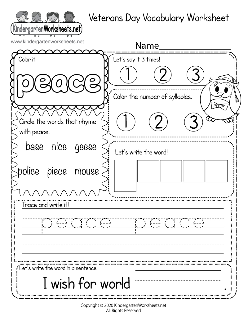 Veterans Day Vocabulary Worksheet - Free Printable, Digital, &amp;amp; Pdf intended for Free Printable Veterans Day Worksheets