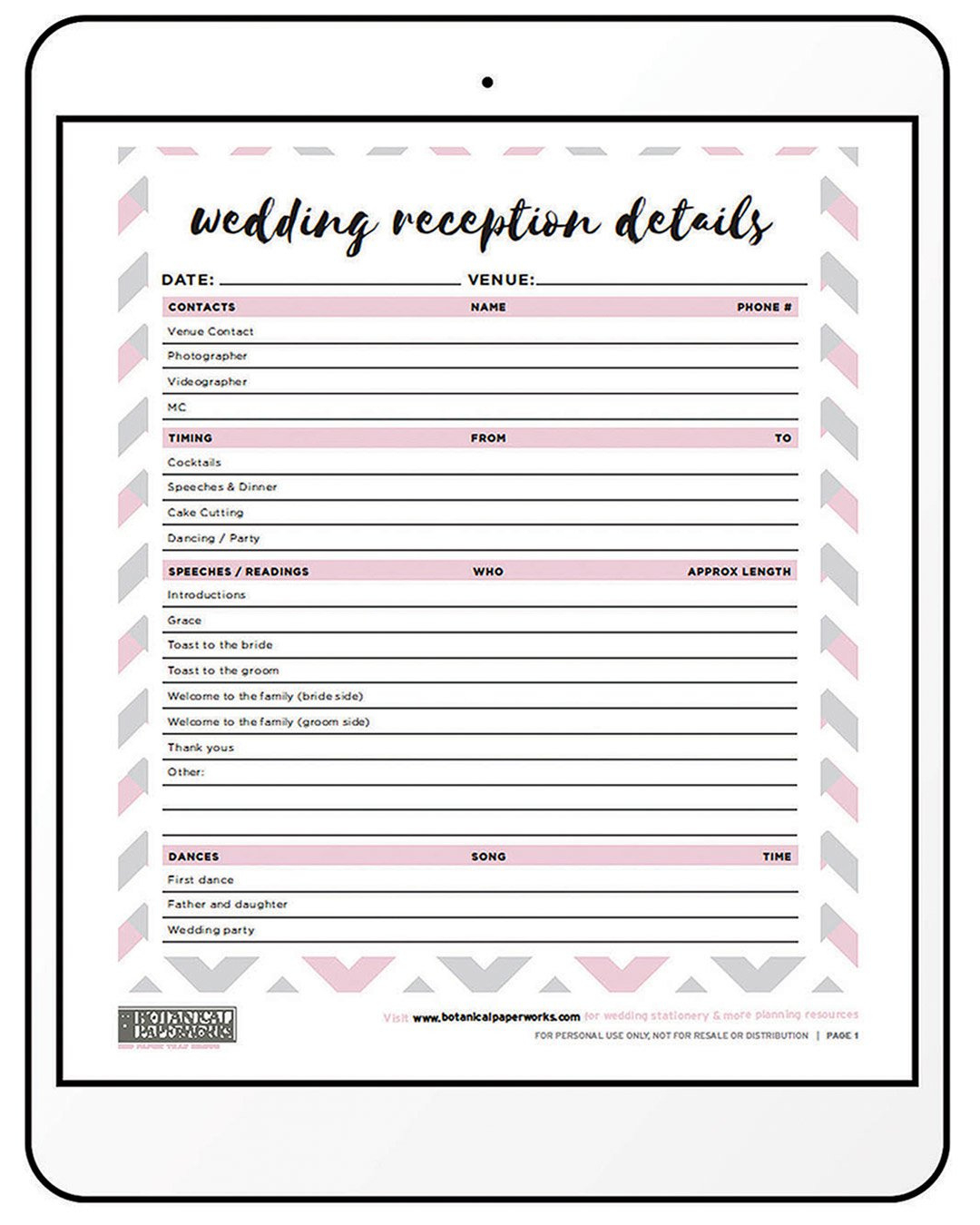 Wedding Planning Printables: Free Templates To Keep You Organized with regard to Printout Free Printable Wedding Planner Worksheets