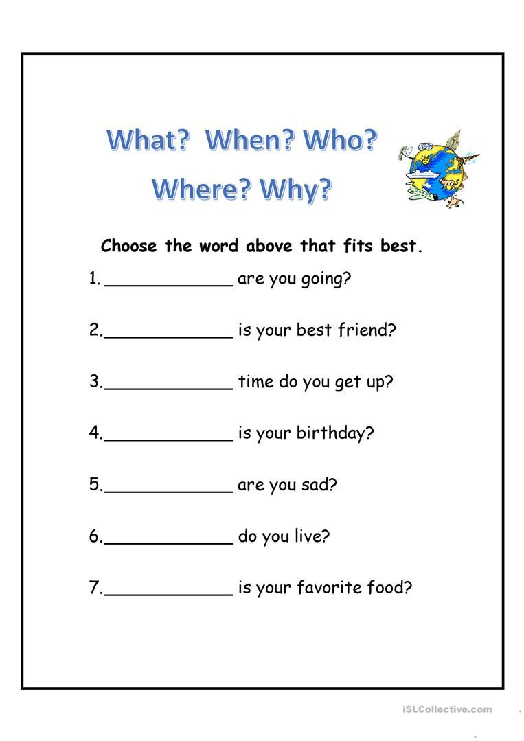 Wh Questions Worksheet - Free Esl Printable Worksheets Made inside Free Printable Wh Questions Worksheets