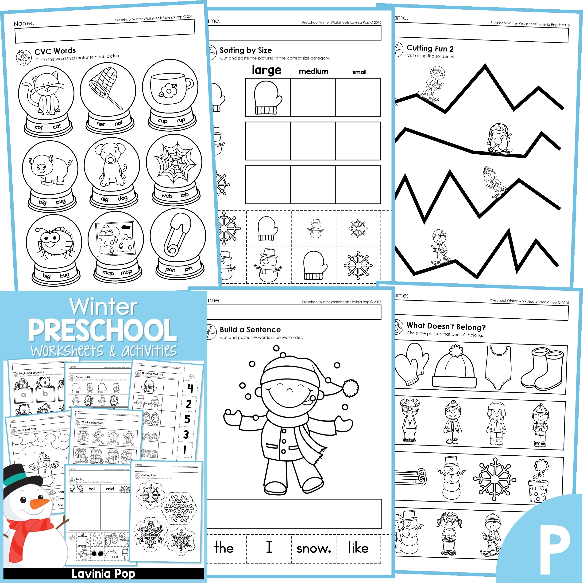 Winter Preschool Worksheets And Activities No Prep with regard to Free Printable Winter Preschool Worksheets