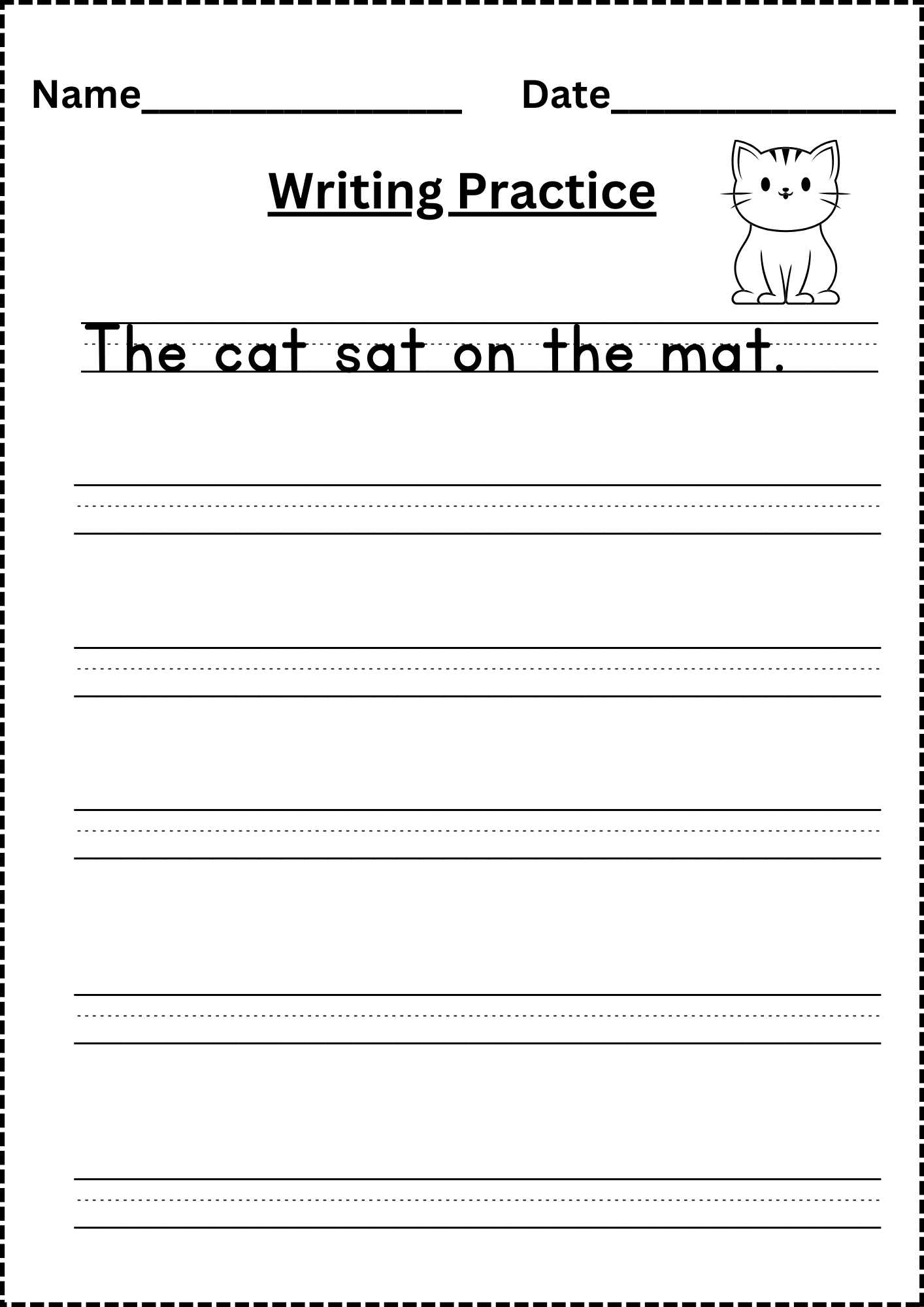 Writing Practice Worksheets Free ( 5 Pages) in Free Printable 5th Grade Writing Worksheets