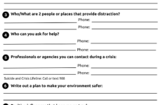 Your Personal Safety Plan Worksheet - Portage Path Behavioral Health in Free Printable Safety Worksheets
