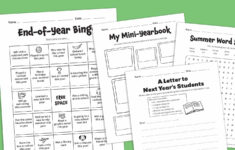 Free Last-Day-Of-School Printables inside Free Printable End of Year Worksheets