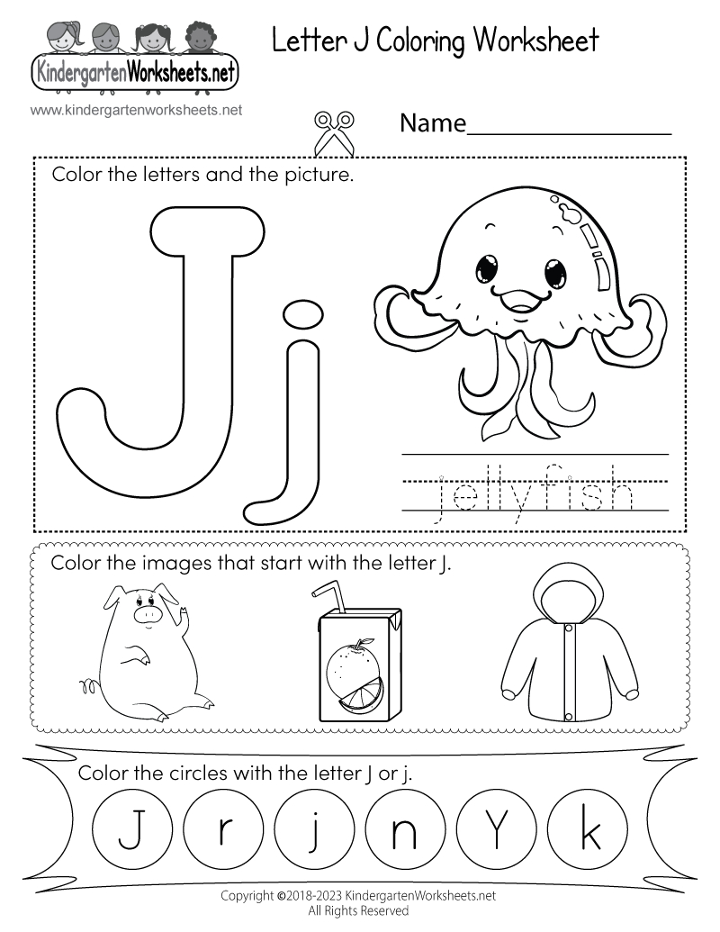 Letter J Coloring Worksheet - Free Printable, Digital, &amp;amp; Pdf intended for Letter J Free Printable Worksheets