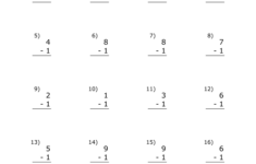 Subtraction Worksheets (Free Printable Math Drills) – Free within Free Printable Worksheets For 1St Grade Math