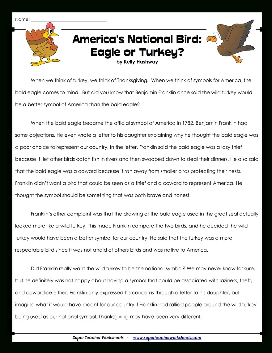 America&amp;#039;S National Bird - Edubirdie regarding Super Teacher Worksheets Thanksgiving Essay