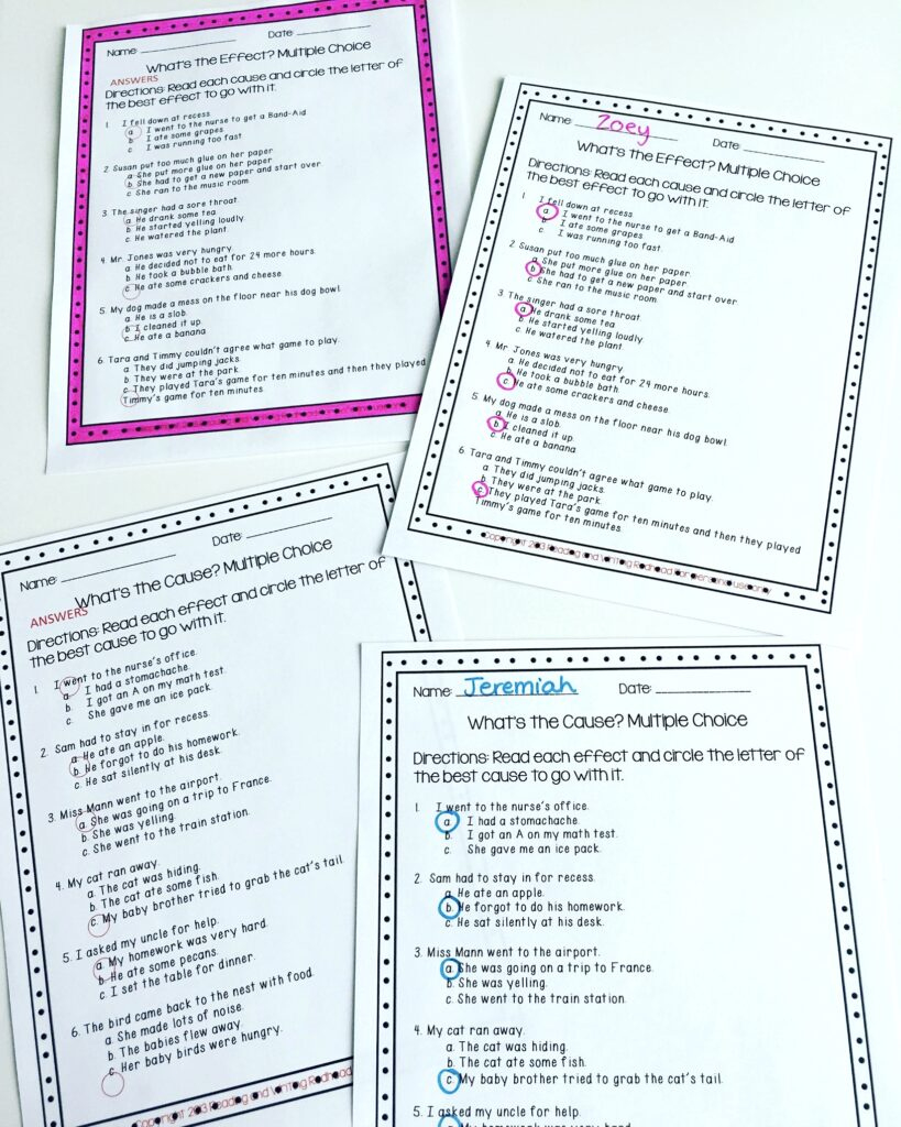 Cause And Effect: 7 Valuable Strategies For Your Readers within Uncle Sam'S Thanksgiving Dinner Worksheet Answers