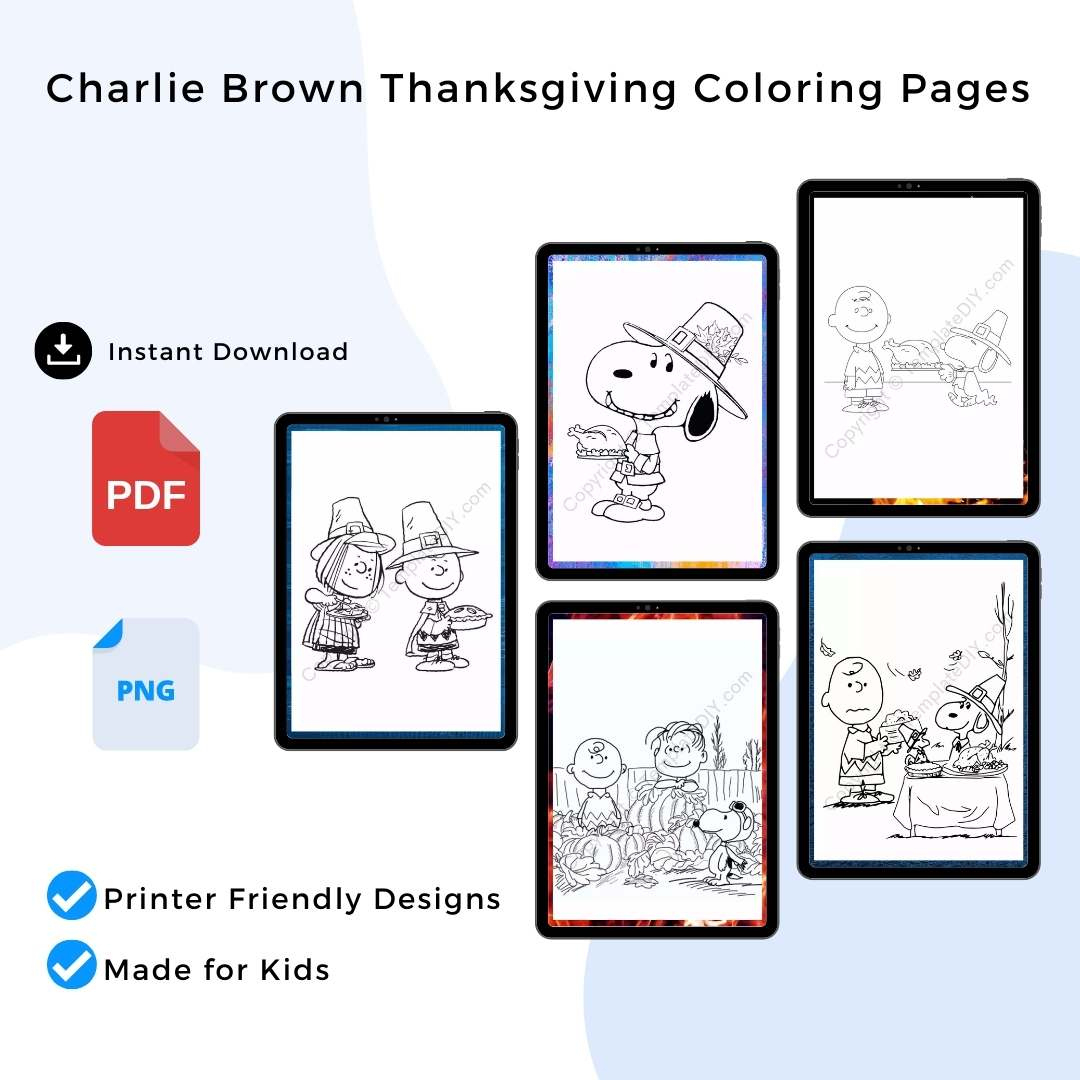 Charlie Brown Thanksgiving Coloring Pages Printable In Pdf in Free Printable Charlie Brown Thanksgiving Worksheet