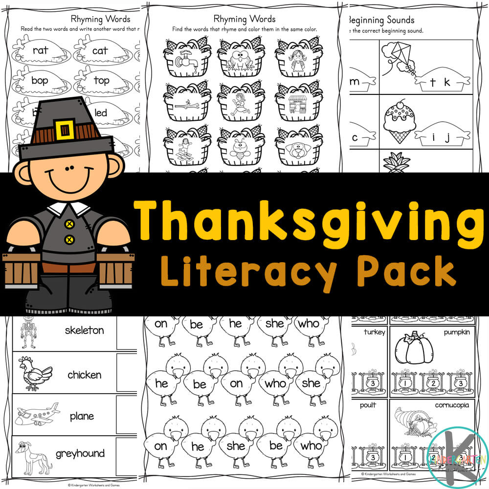 🦃 Free Printable Thanksgiving Worksheets For Kindergarten throughout Thanksgiving Cvc Worksheets Free
