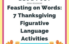 Feasting On Words: 7 Thanksgiving Figurative Language Activities intended for Thanksgiving Figurative Language Worksheet Answer Key