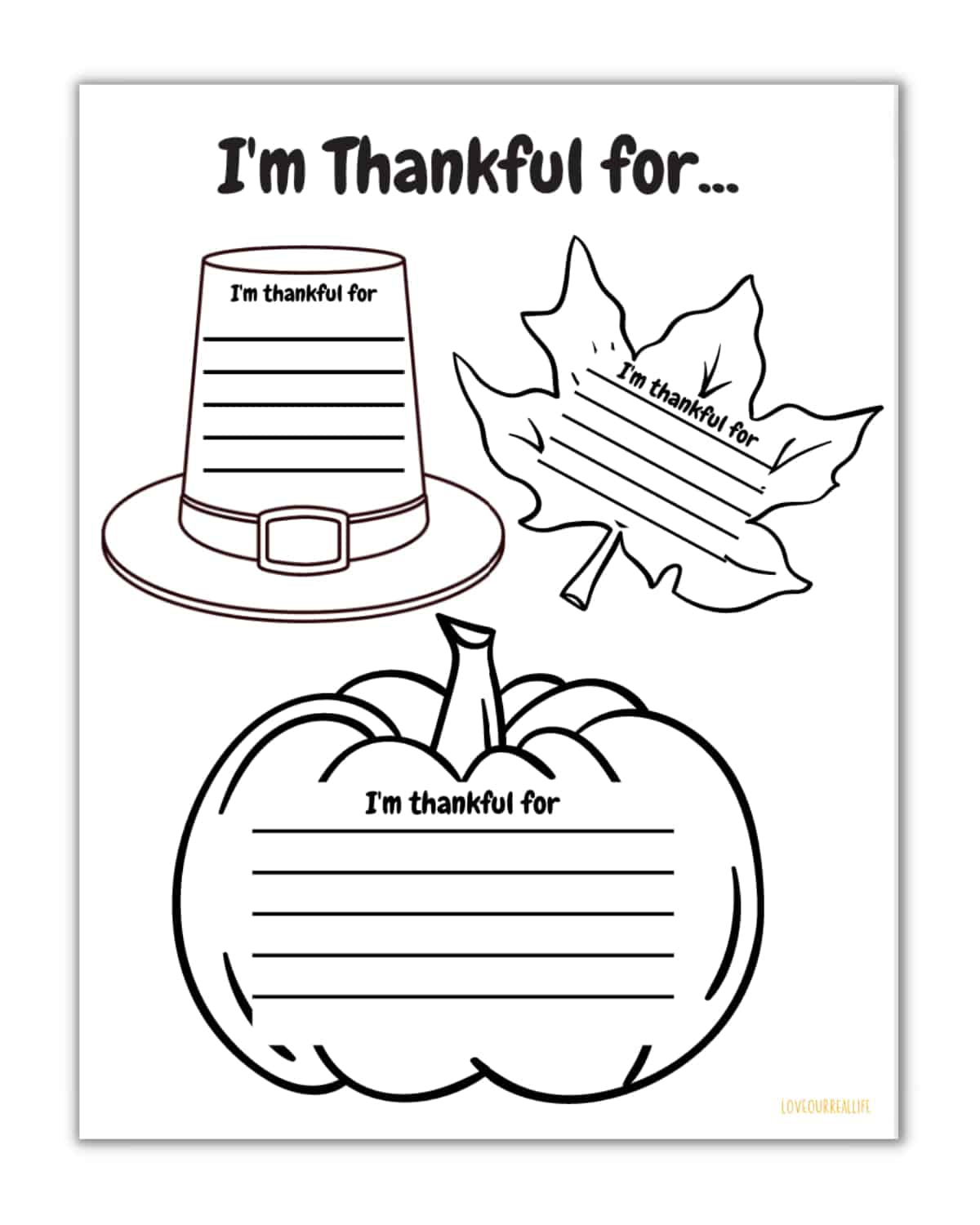 Free I&amp;#039;M Thankful For Printable And Worksheets For Kids ⋆ Love with regard to Thanksgiving What Are You Thankful For Worksheet