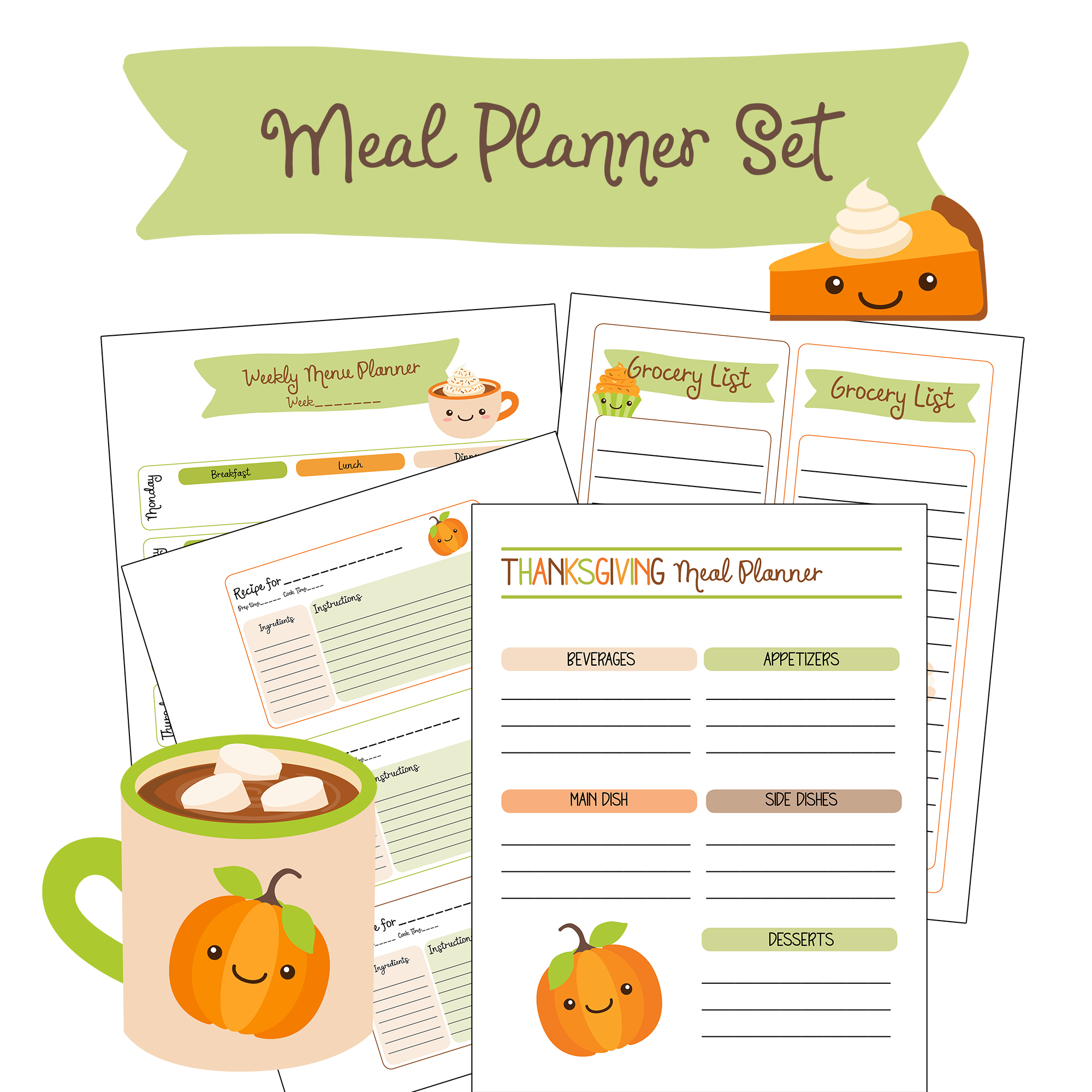 Free Printable Fall Thanksgiving Meal Planner - Family Fresh Meals in Planning A Thanksgiving Dinner Worksheet